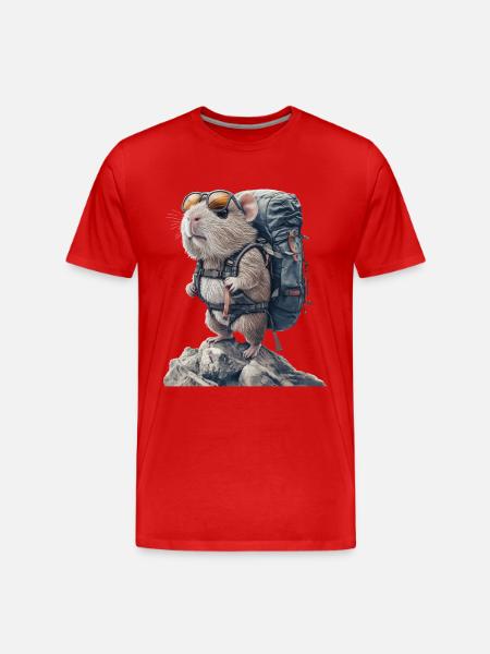 Meerschweinchen - Männer Premium Bio T-Shirt - Rot