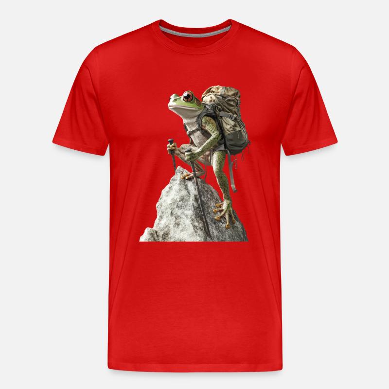 Frosch - Männer Premium Bio T-Shirt - Rot