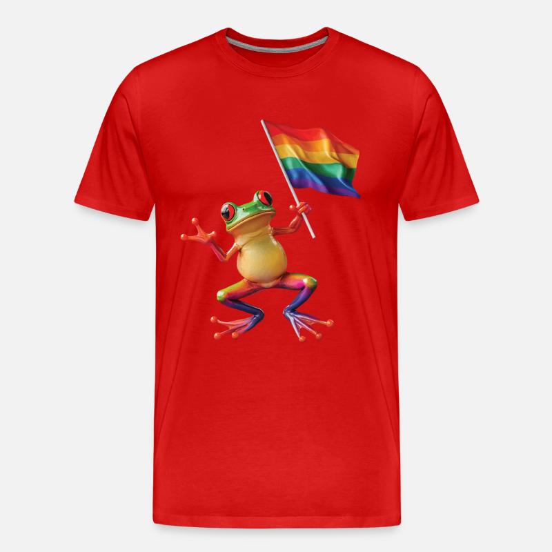 Frosch - Männer Premium Bio T-Shirt - Rot