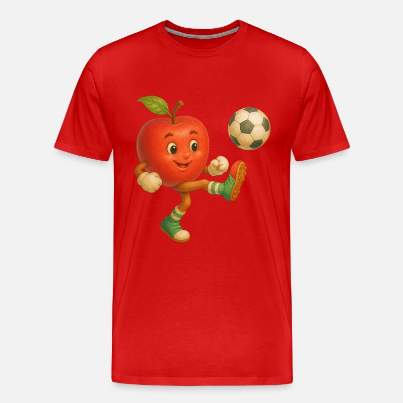 Apfel - Männer Premium Bio T-Shirt - Rot