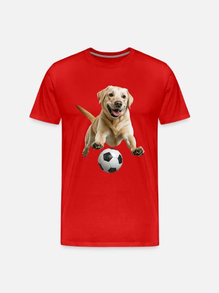 Labrador Retriever - Männer Premium Bio T-Shirt - Rot