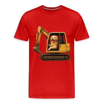 Golden Retriever - Männer Premium Bio T-Shirt - Rot - Vorne - Damien (186cm)