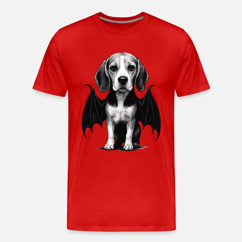 Beagle - Männer Premium Bio T-Shirt - Rot