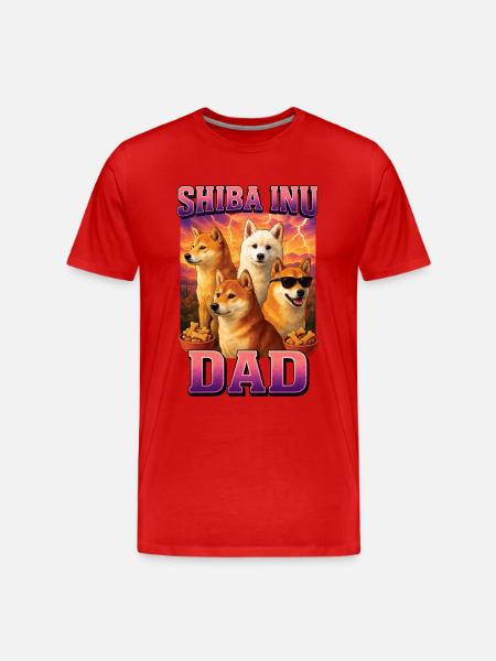 Shiba Inu - Männer Premium Bio T-Shirt - Rot