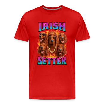 Irish Setter - Männer Premium Bio T-Shirt - Rot - Vorne - Damien (186cm)