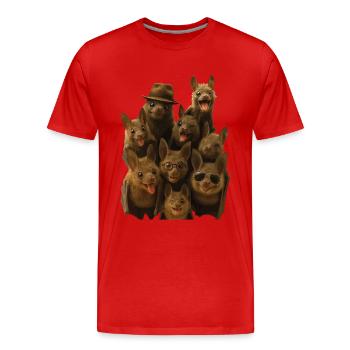 Schläger - Männer Premium Bio T-Shirt - Rot - Vorne - Damien (186cm)