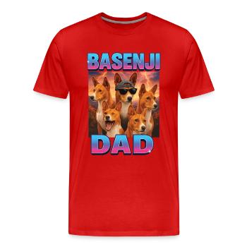 Basenji - Männer Premium Bio T-Shirt - Rot - Vorne - Damien (186cm)