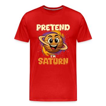 Saturne - T-shirt bio Premium Homme - rouge - Devant - Damien (186cm)