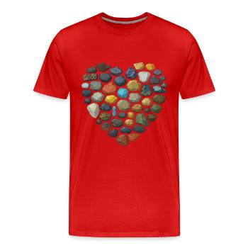 Géologie Roche - T-shirt bio Premium Homme - rouge - Devant - Damien (186cm)