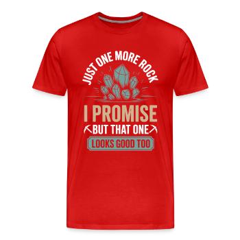 Géologie Roche - T-shirt bio Premium Homme - rouge - Devant - Damien (186cm)