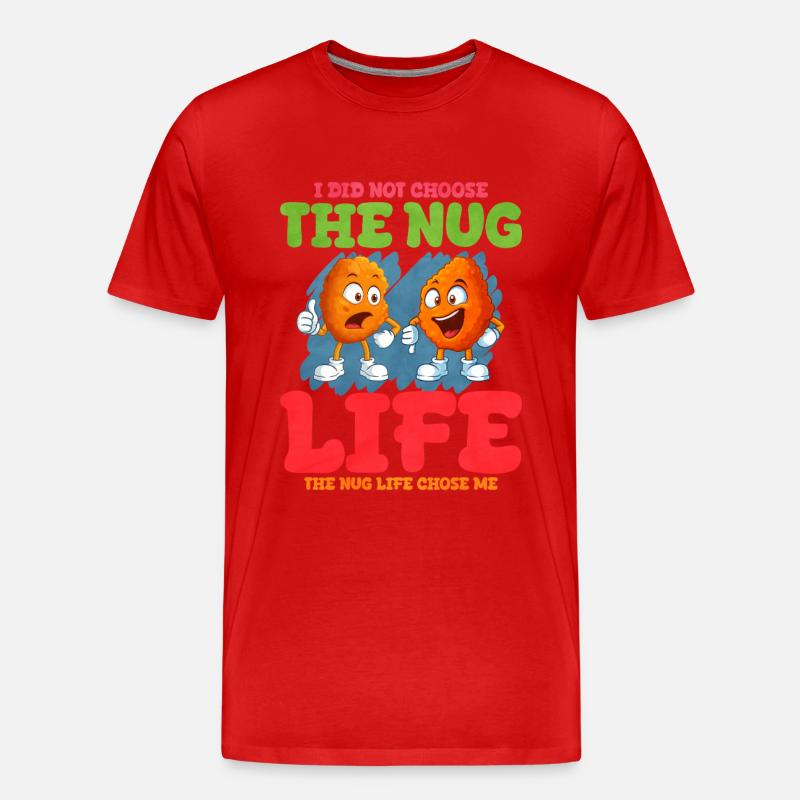 Chicken Nugget - Männer Premium Bio T-Shirt - Rot