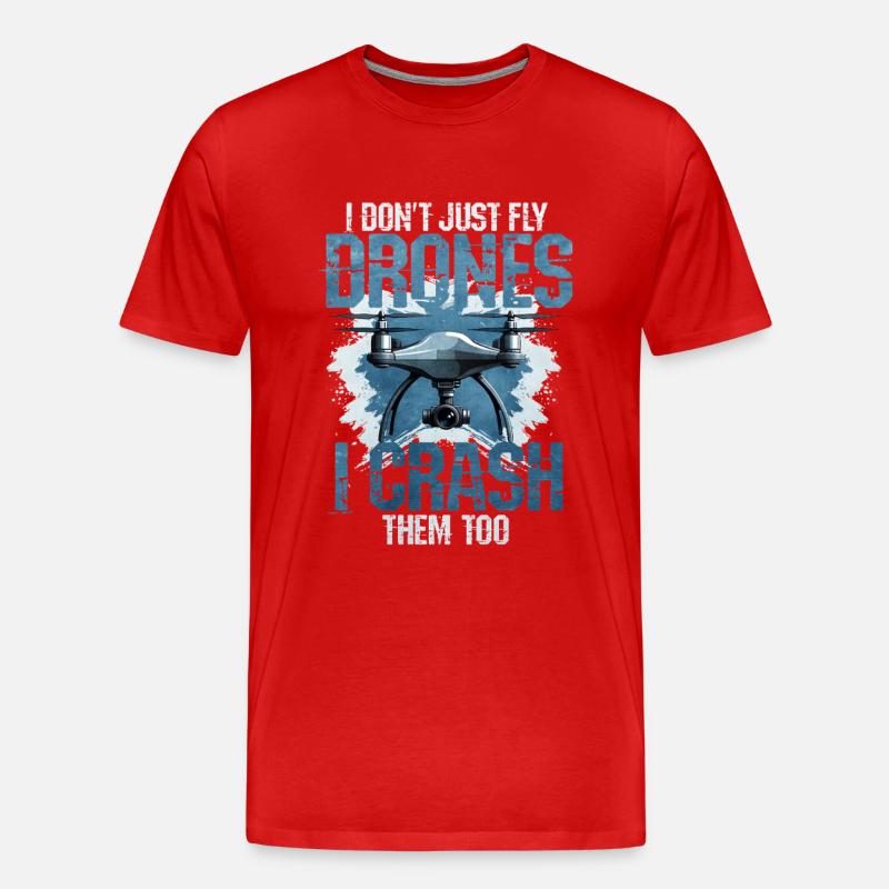 Drone - Männer Premium Bio T-Shirt - Rot