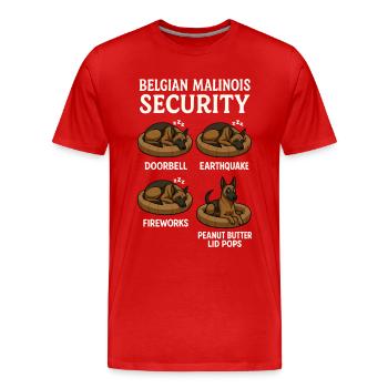 Belgian Malinois - Men's Premium Organic T-Shirt - red - Front - Damien (186cm)