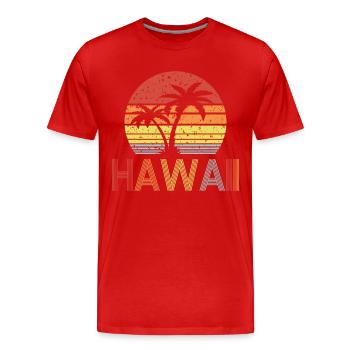 Hawaï - T-shirt bio Premium Homme - rouge - Devant - Damien (186cm)