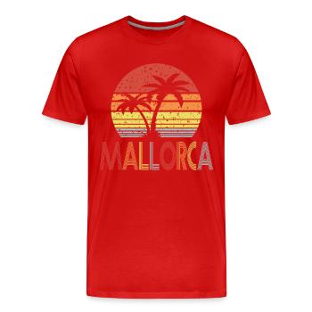 Majorca - Men's Premium Organic T-Shirt - red - Front - Damien (186cm)