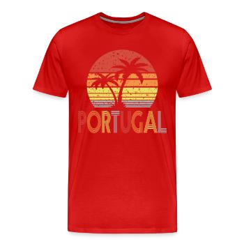 Portugal - T-shirt bio Premium Homme - rouge - Devant - Damien (186cm)