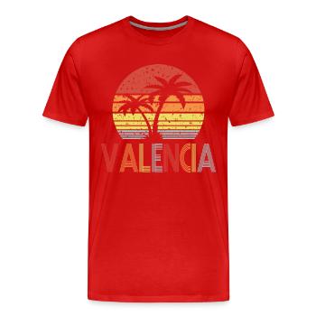 Valencia - Men's Premium Organic T-Shirt - red - Front - Damien (186cm)