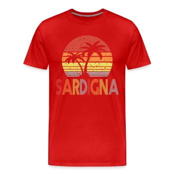 Sardigna - Men's Premium Organic T-Shirt - red - Front - Damien (186cm)
