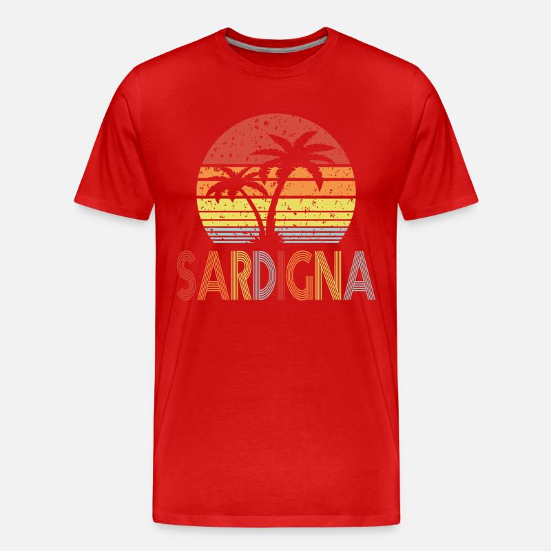 Sardigna - Men's Premium Organic T-Shirt - red