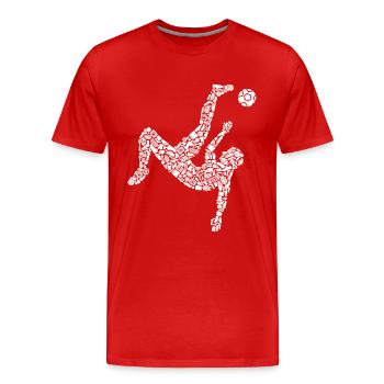 Fußballer Symbole Fußball Spieler Fußballspieler - Männer Premium Bio T-Shirt - Rot - Vorne - Damien (186cm)