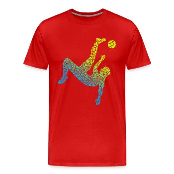 Fußball Symbole Fußballer Jungen Fußballspieler - Männer Premium Bio T-Shirt - Rot - Vorne - Damien (186cm)