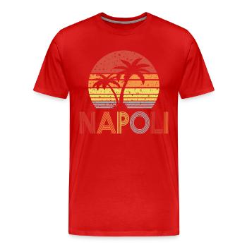 Napoli - T-shirt bio Premium Homme - rouge - Devant - Damien (186cm)