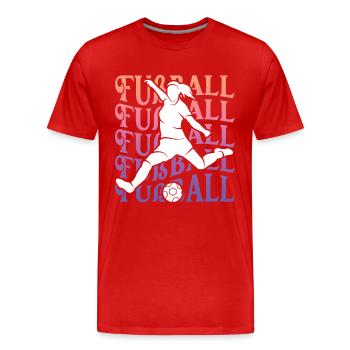 Soccer Vintage Soccer Player Women's Soccer Player - Men's Premium Organic T-Shirt - red - Front - Damien (186cm)
