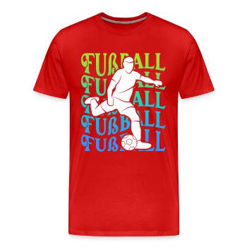 Soccer Vintage Soccer Player Kids Soccer Player - Men's Premium Organic T-Shirt - red - Front - Damien (186cm)