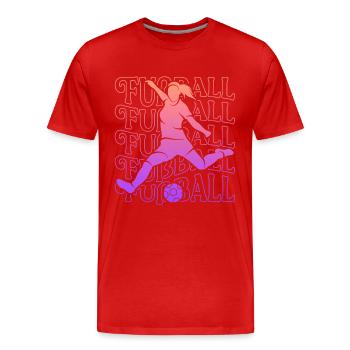 Football Rétro Joueur De Football Femmes Joueur De Football - T-shirt bio Premium Homme - rouge - Devant - Damien (186cm)