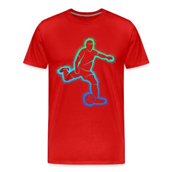 Joueur De Football Joueur De Football Garçons - T-shirt bio Premium Homme - rouge - Devant - Damien (186cm)