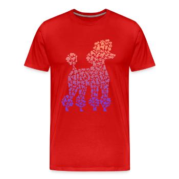 Pudel Liebhaber Hunde Besitzerin Hund Pudel Kinder - Männer Premium Bio T-Shirt - Rot - Vorne - Damien (186cm)