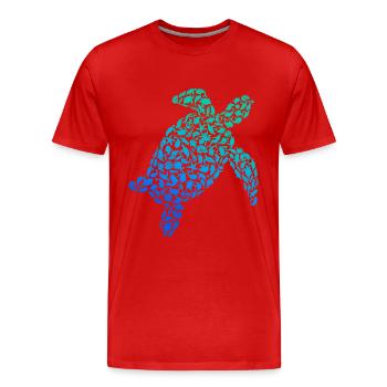 Sea Turtle Sea Turtle Turtle - Men's Premium Organic T-Shirt - red - Front - Damien (186cm)