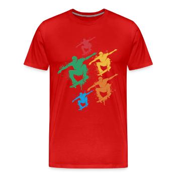 Skater Skateboard Filles Garçons Skateboarder - T-shirt bio Premium Homme - rouge - Devant - Damien (186cm)