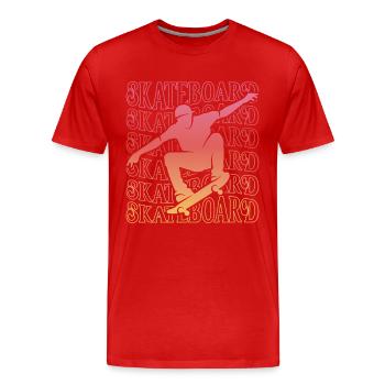 Skateboarder Girl Skater Mädchen Skateboard Damen - Männer Premium Bio T-Shirt - Rot - Vorne - Damien (186cm)