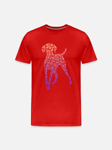 Weimaraner Hund Hund Mor Dame Børn - Herre Premium T-shirt økologisk - rød