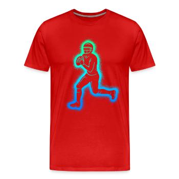 Joueurs de football américain Hommes Garçons Football - T-shirt bio Premium Homme - rouge - Devant - Damien (186cm)