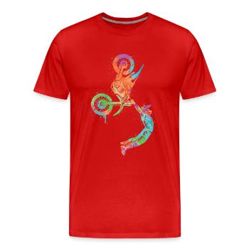 Dirt Biker Girls Motorcycle Kids Motocross - Men's Premium Organic T-Shirt - red - Front - Damien (186cm)