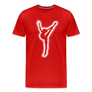 Turnerin Gymnastik Kunstturnen Mädchen Turnen - Männer Premium Bio T-Shirt - Rot - Vorne - Damien (186cm)