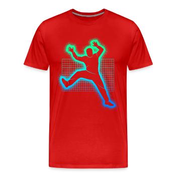 Handball Player Handball Boys Handball Goalkeeper - Men's Premium Organic T-Shirt - red - Front - Damien (186cm)