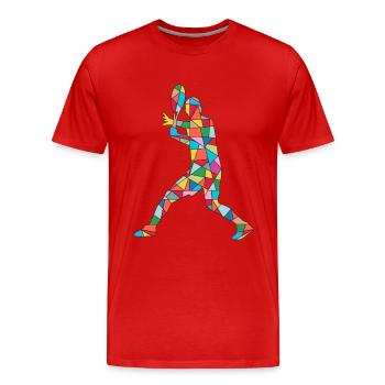 Joueurs de tennis Entraîneurs de tennis Garçons Joueurs de tennis - T-shirt bio Premium Homme - rouge - Devant - Damien (186cm)