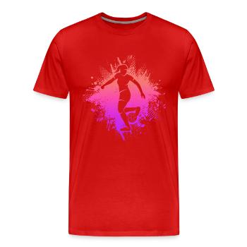 Soccer Soccer Women Girls Soccer Kids - Men's Premium Organic T-Shirt - red - Front - Damien (186cm)