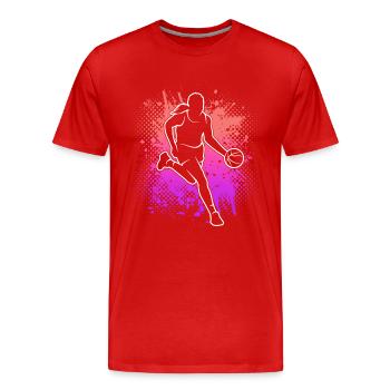 Basketball Kids Women Basketball Girls - Men's Premium Organic T-Shirt - red - Front - Damien (186cm)