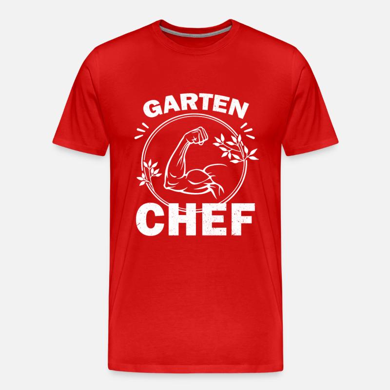 Gartenchef - Männer Premium Bio T-Shirt - Rot