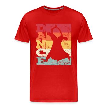 Gesellschaftstanz Wiener Walzer - Männer Premium Bio T-Shirt - Rot - Vorne - Damien (186cm)