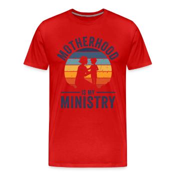 La maternité est mon ministère - T-shirt bio Premium Homme - rouge - Devant - Damien (186cm)