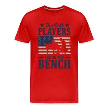 Les meilleurs joueurs Pianiste Pianiste - T-shirt bio Premium Homme - rouge - Devant - Damien (186cm)