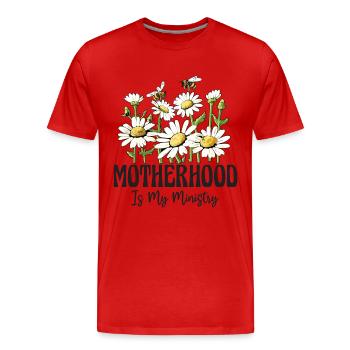 La maternité est mon ministère - T-shirt bio Premium Homme - rouge - Devant - Damien (186cm)