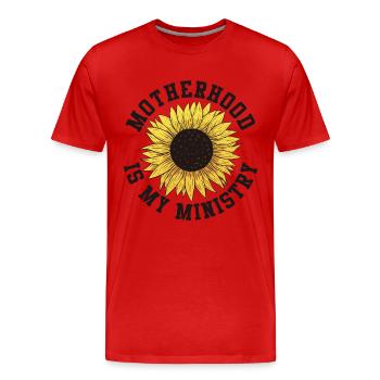La maternité est mon ministère - T-shirt bio Premium Homme - rouge - Devant - Damien (186cm)
