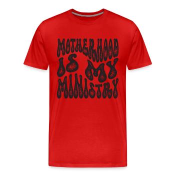 La maternité est mon ministère - T-shirt bio Premium Homme - rouge - Devant - Damien (186cm)