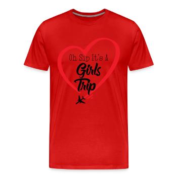 Filles Week-end Femmes Filles Voyage - T-shirt bio Premium Homme - rouge - Devant - Damien (186cm)